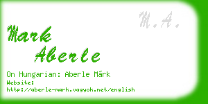 mark aberle business card